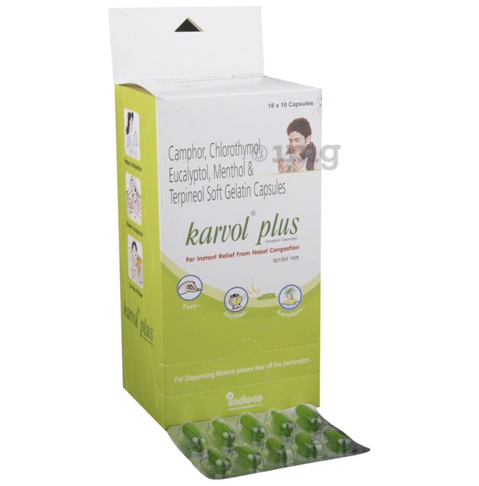 Karvol Plus Capsule Uses In Hindi Karvol Plus Capsule: Buy strip of 10 capsules at best price in India | 1mg