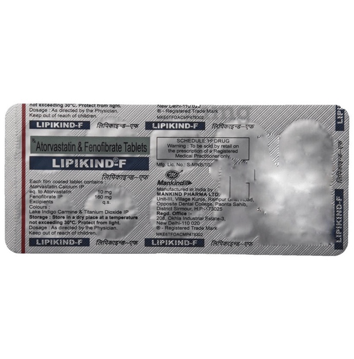 Lipikind F Tablet View Uses Side Effects Price And Substitutes 1mg