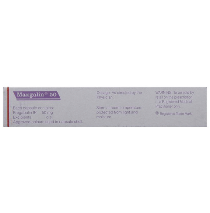 Maxgalin 50 Capsule View Uses Side Effects Price And Substitutes 1mg