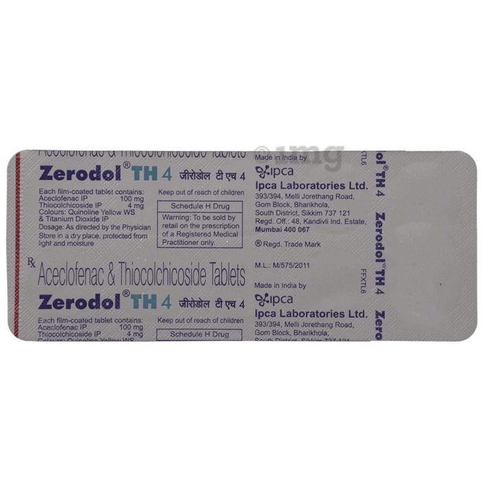 Zerodol Th 4 Tablet View Uses Side Effects Price And Substitutes 1mg