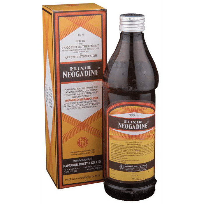 Neogadine Elixir Buy bottle of 300 ml Elixir at best price in India 1mg