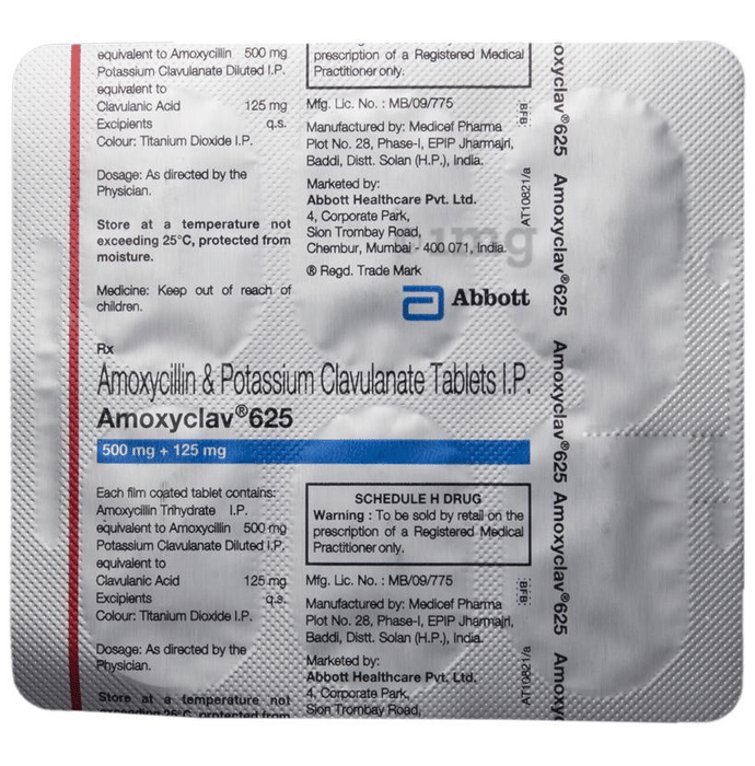 Amoxyclav 625 Tablet View Uses Side Effects Price And Substitutes 1mg