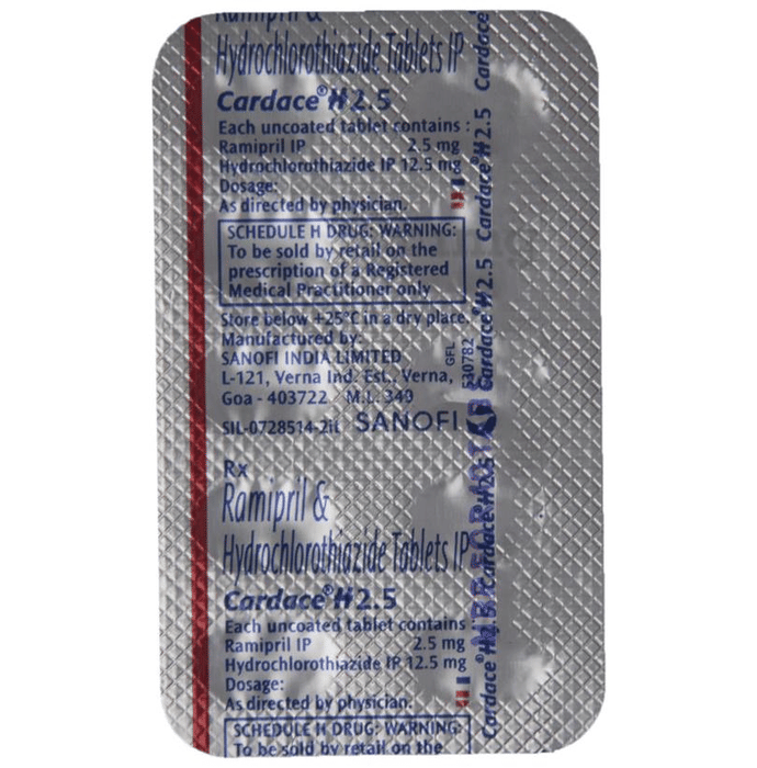 cardace h 2 5 tablet view uses side effects price and substitutes 1mg