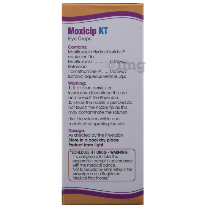Moxicip Kt Eye Drop View Uses Side Effects Price And Substitutes 1mg
