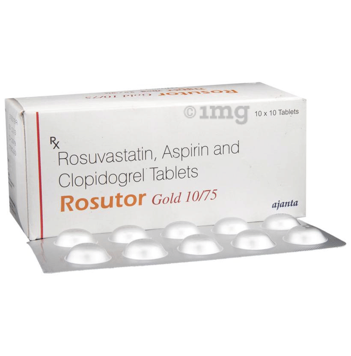 Rosutor Gold 10 75 Tablet View Uses Side Effects Price And Substitutes 1mg
