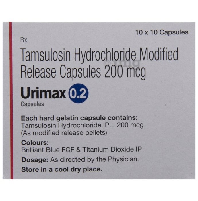 Urimax 0 2 Capsule Mr View Uses Side Effects Price And Substitutes 1mg