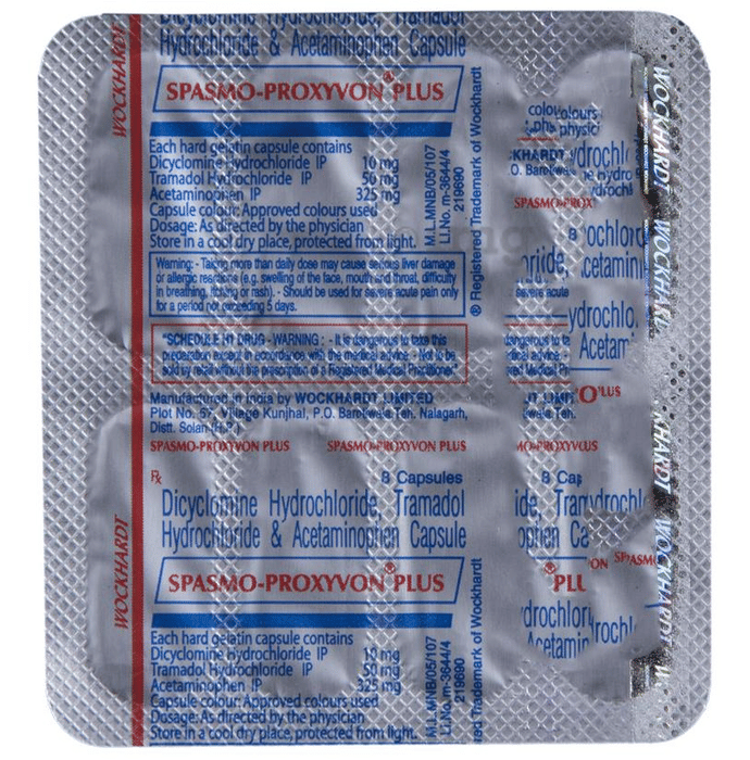 Spasmo-Proxyvon Plus Capsule: View Uses, Side Effects, Price and