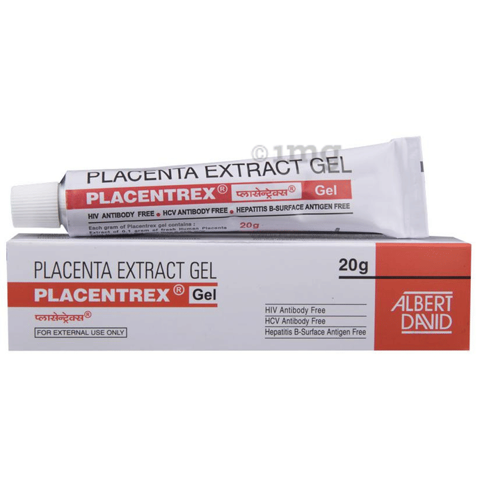Placentrex gel for burn scars