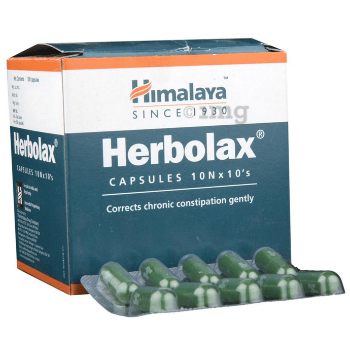 Himalaya Herbolax Capsule: Buy strip of 10 capsules at best price in ...