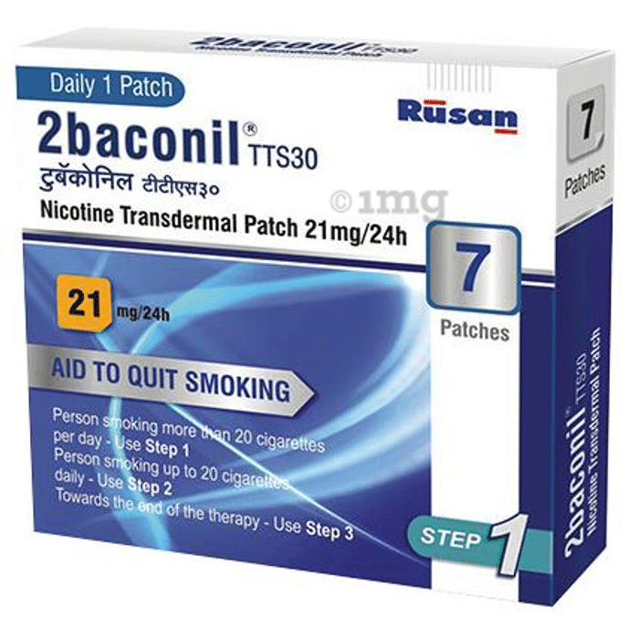 2baconil 21mg Nicotine Transdermal Patch Step 1