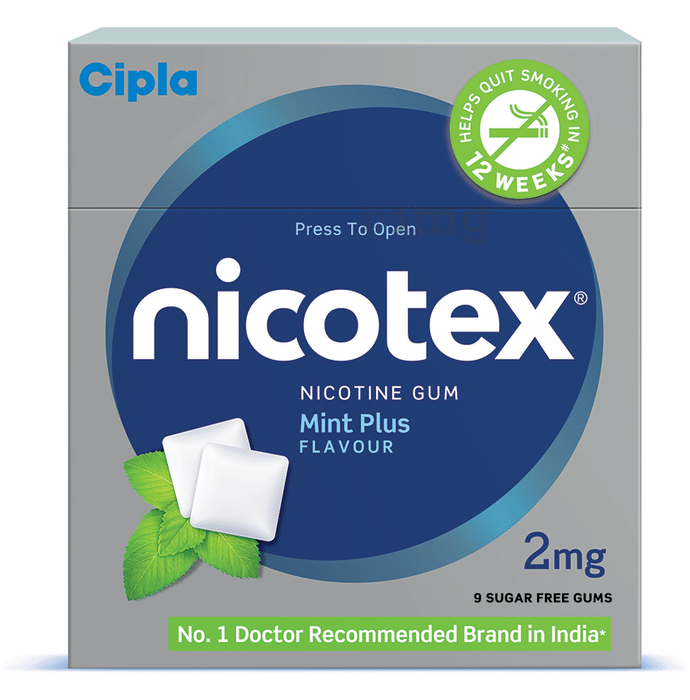 Nicotex Sugar Free Mint Plus Chewing Gums
