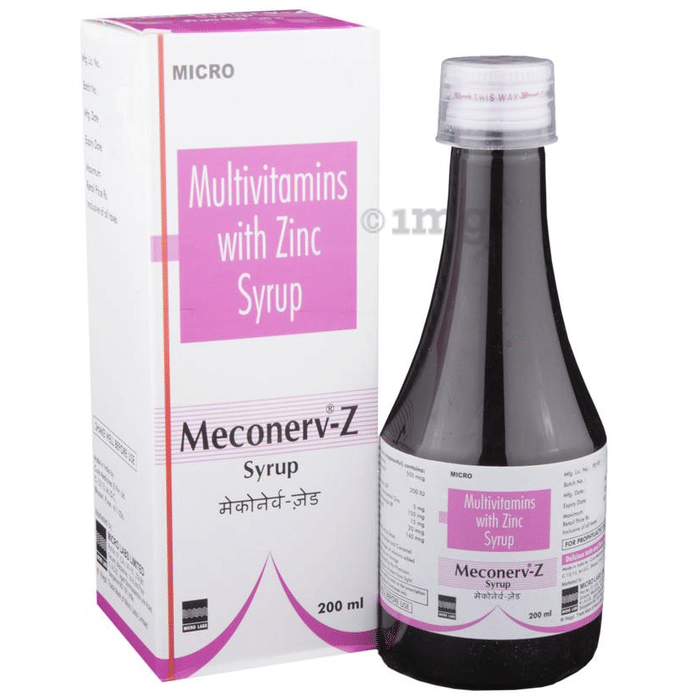 Meconerv Z Syrup Buy Bottle Of 200 Ml Syrup At Best Price In India 1mg