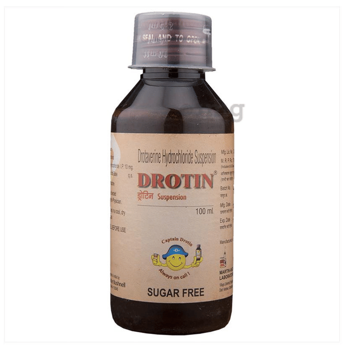 Drotin Suspension Sugar Free View Uses Side Effects Price And Substitutes 1mg