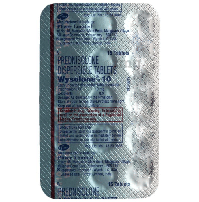 10mg of prednisolone