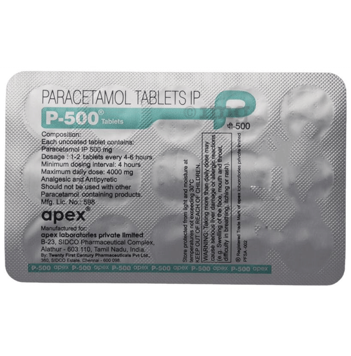 P 500 Tablet View Uses Side Effects Price And Substitutes 1mg P 500 Tablet View Uses Side Effects Price And Substitutes 1mg