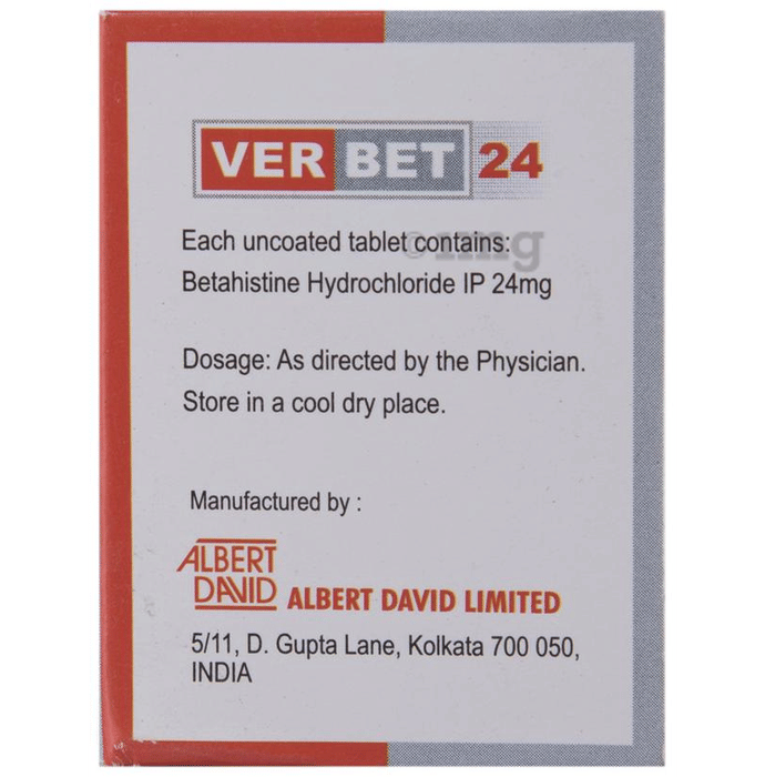 Verbet 24 Tablet View Uses Side Effects Price And Substitutes 1mg