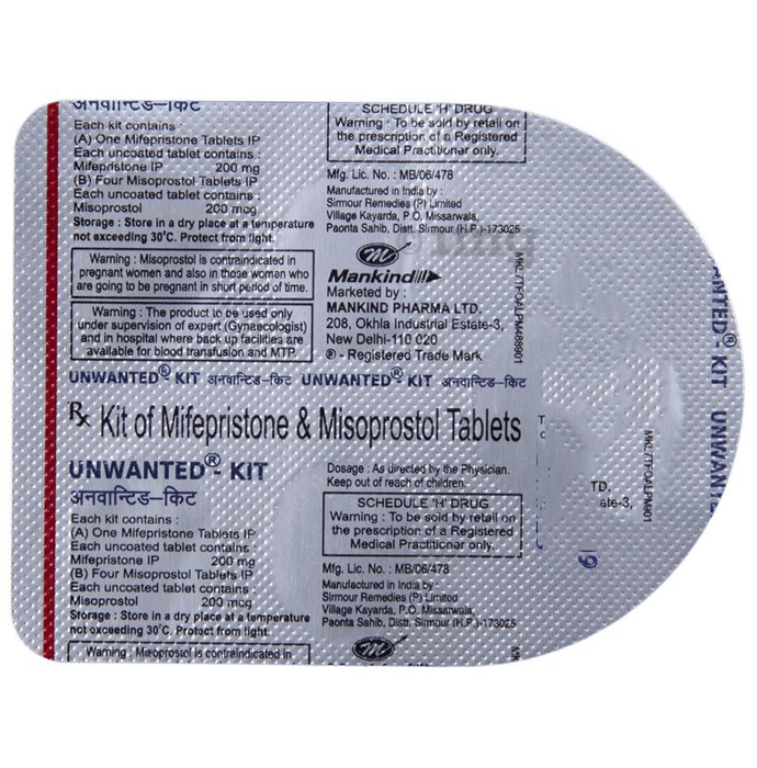 mifepristone and misoprostol price in india
