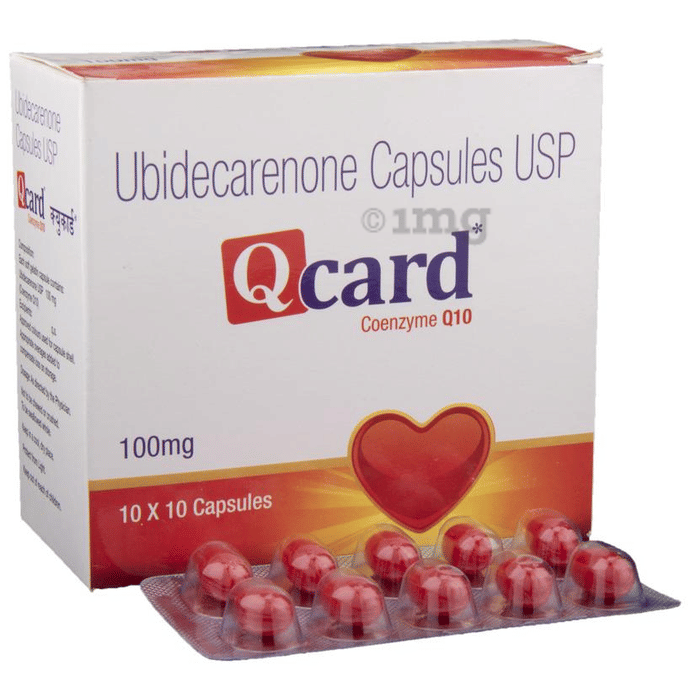 Qcard 100mg Soft Gelatin Capsule Buy strip of 10 soft gelatin capsules