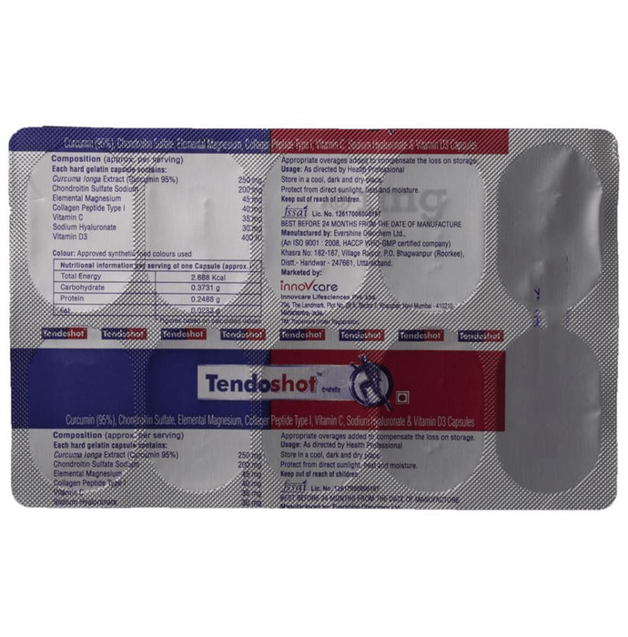 Tendoshot Capsule Buy Strip Of 10 Capsules At Best Price In India 1mg