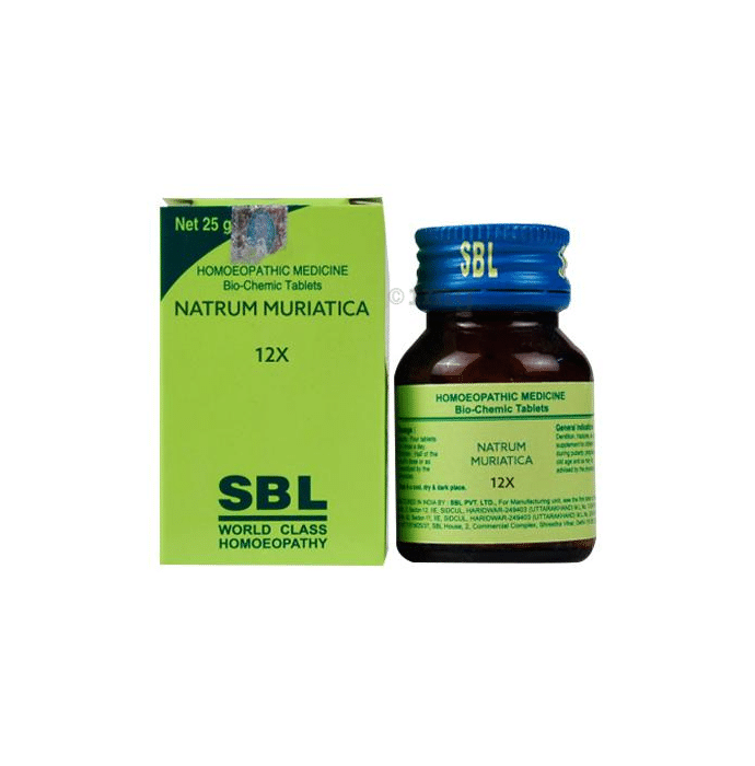 SBL Natrum Muriaticum Biochemic Tablet 12X