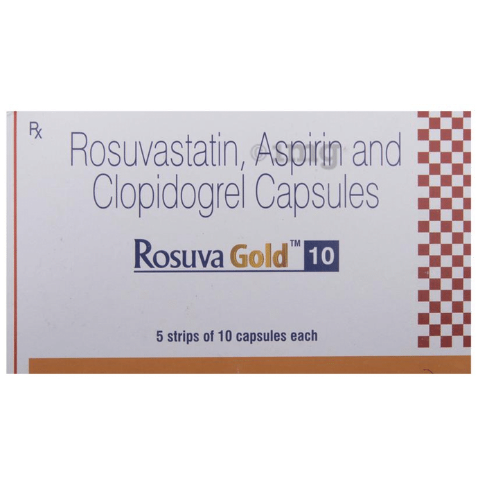 Rosuva Gold 10 Capsule View Uses Side Effects Price And Substitutes 1mg