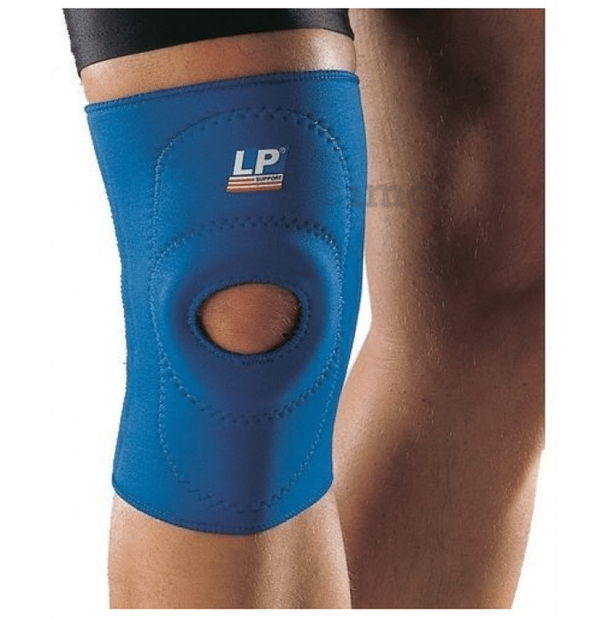 LP 708 Standard Knee Support Open Patella Single Medium Blue