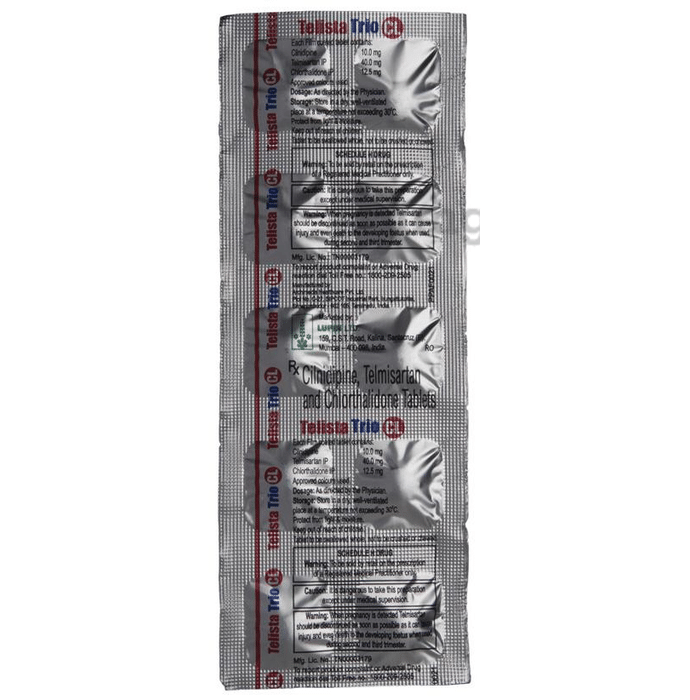 Telista Trio Cl Tablet View Uses Side Effects Price And Substitutes 1mg