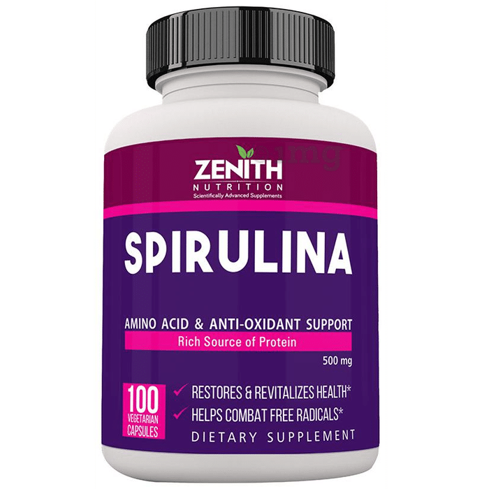Zenith Nutrition  5-Spirulina 500mg Capsule