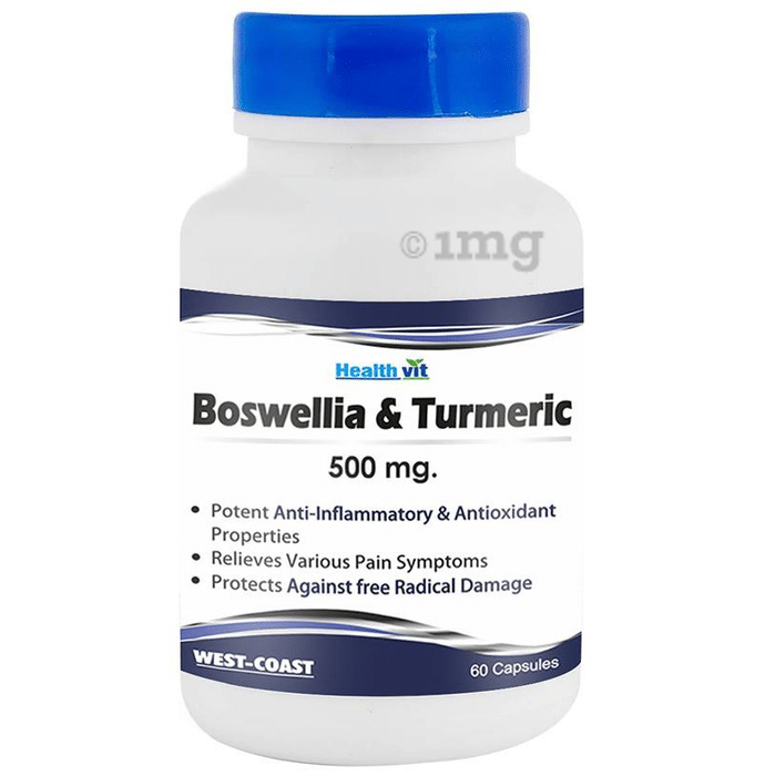 HealthVit Boswellia Turmeric 500mg Capsule