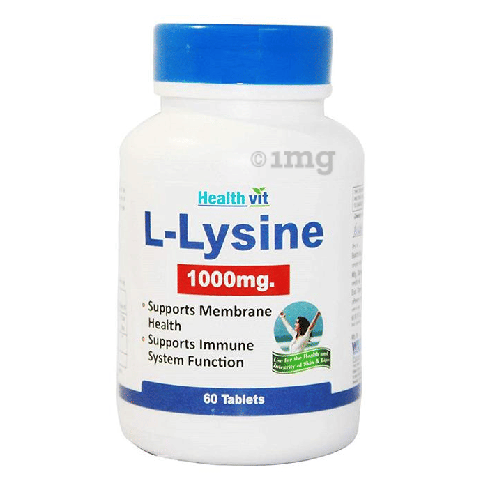 HealthVit L Lysine 1000mg Essential Amino Acid Tablet Buy bottle of