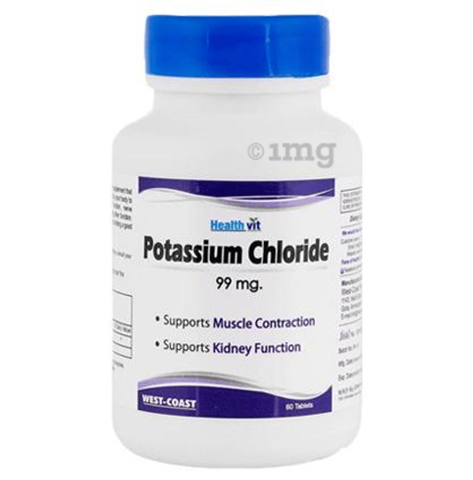 HealthVit Potassium Chloride 99mg Tablet Buy bottle of 60 tablets at
