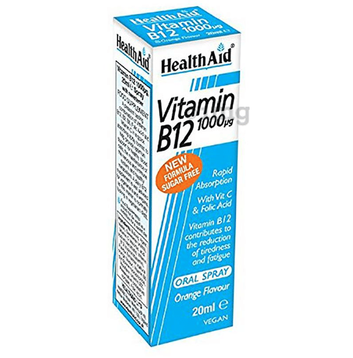 Healthaid Vitamin B12 1000mcg Oral Spray Orange Buy bottle of 20 ml