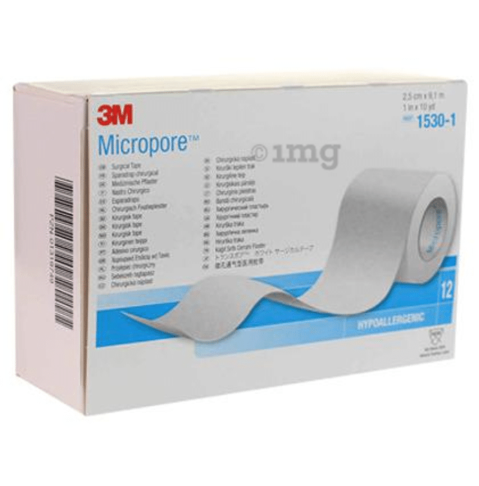 3M 1530-1 Micropore Hypoallergenic Surgical Tape 2.5cm