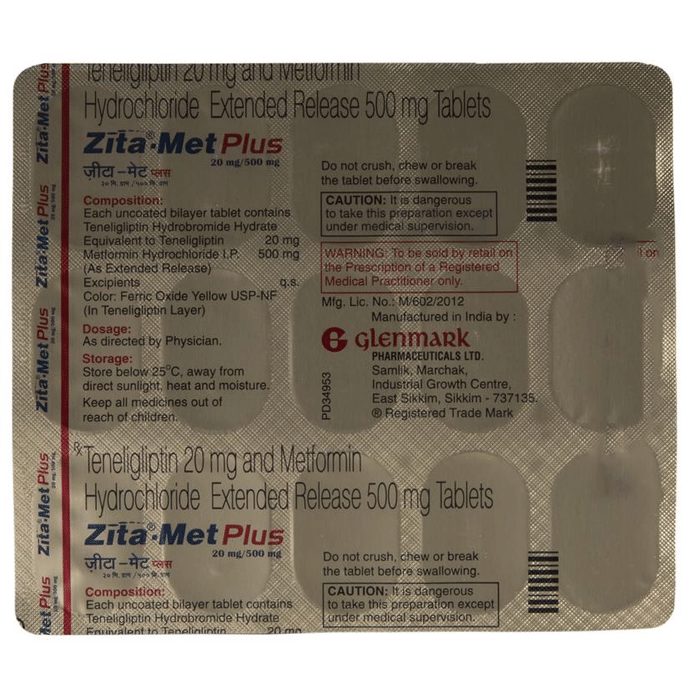 Zita Met Plus mg 500mg Tablet Er View Uses Side Effects Price And Substitutes 1mg