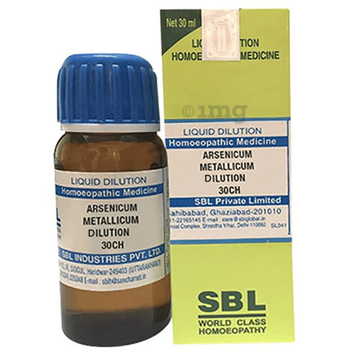 Sbl Arsenicum Album Dilution 30 Ch Dosage SBL Arsenicum Metallicum Dilution 30 CH: Buy bottle of 30 ml Dilution