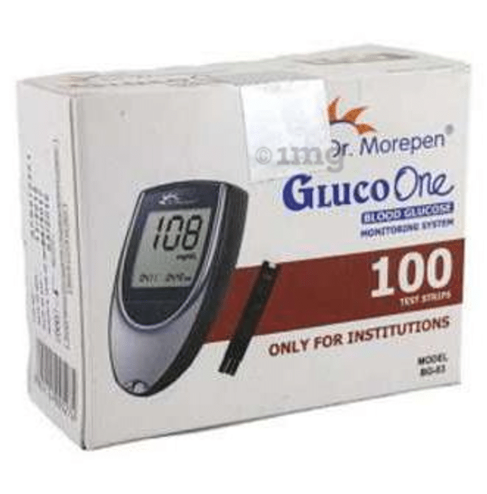 Dr Morepen Gluco One BG 03 Glucose Monitoring System with 100 Strips