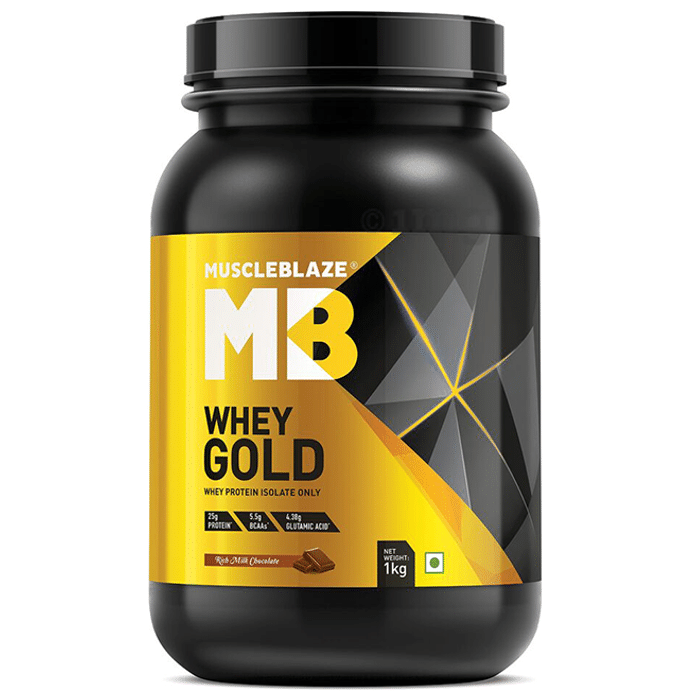 MuscleBlaze Whey Gold Whey Protein Isolate Only Powder Rich Milk Chocolate