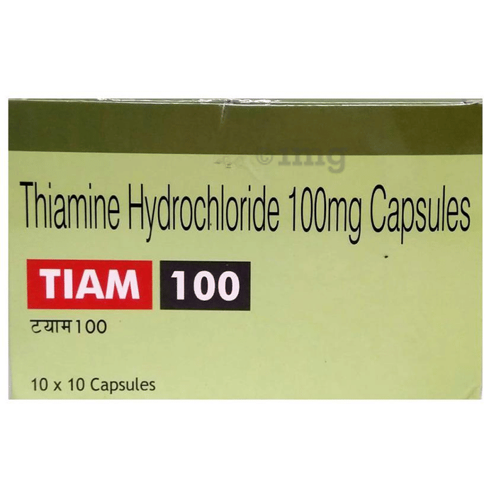 Tiam 100mg Capsule: Buy strip of 10 capsules at best price in India | 1mg