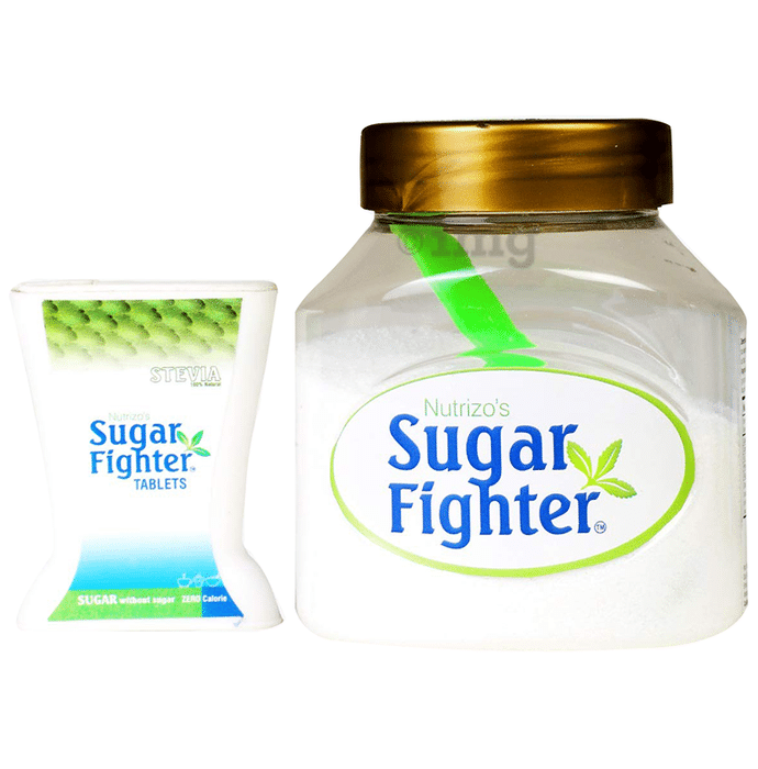 Sugar Fighter Combo Pack of Stevia (250gm Powder) and Stevia (100 Tablets)
