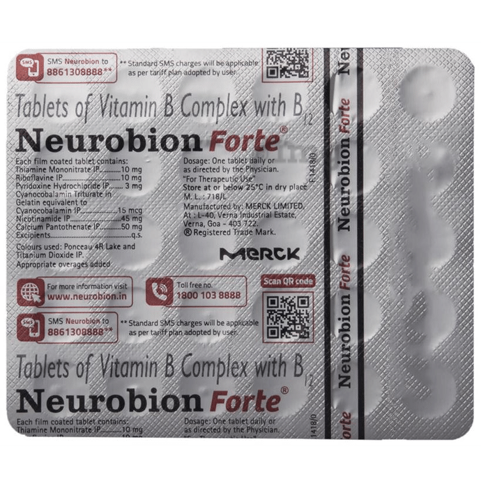 Neurobion Forte Tablet Buy Strip Of 30 Tablets At Best Price In India 1mg