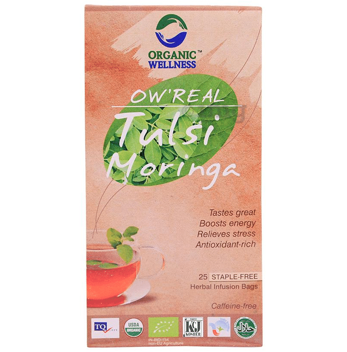 Organic Wellness OW' Real Tulsi Herbal Infusion Bags Moringa
