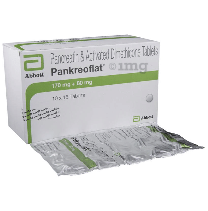 Pankreoflat 170mg 80mg Tablet View Uses Side Effects Price And Substitutes 1mg