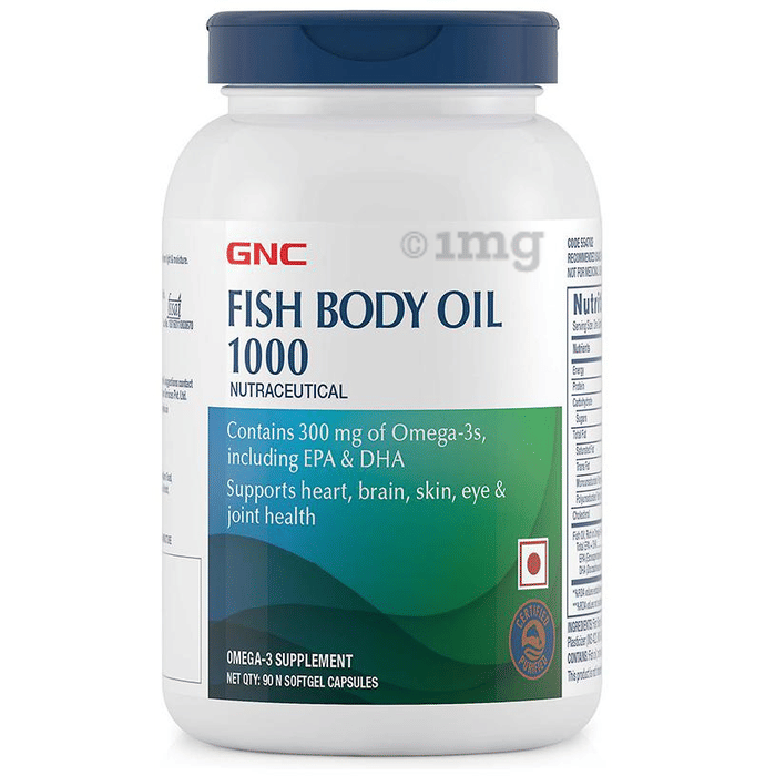 GNC Fish Body Oil 1000 Softgel Capsule Buy bottle of 90 soft gelatin