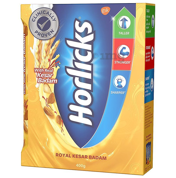 Horlicks Health and Nutrition Drink Refill Pack Royal Kesar Badam
