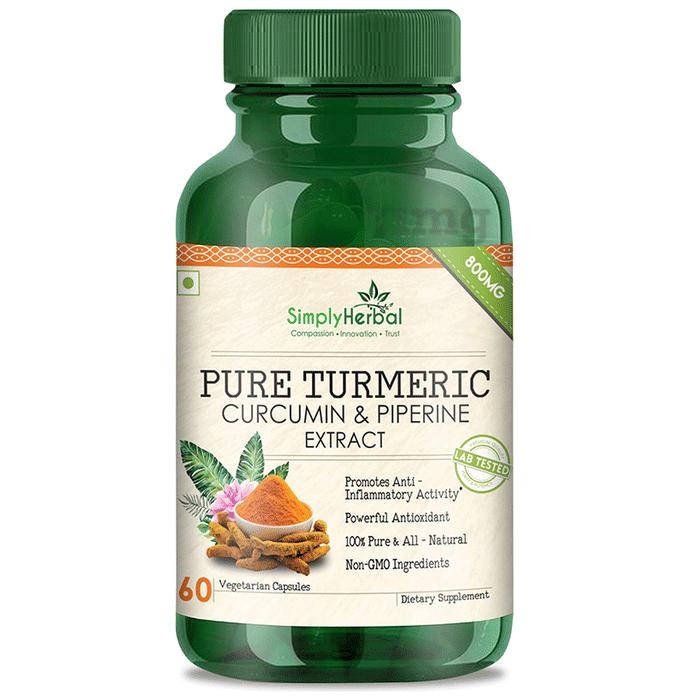 Simply Herbal Pure Turmeric Curcumin & Piperine Extract Capsule Buy