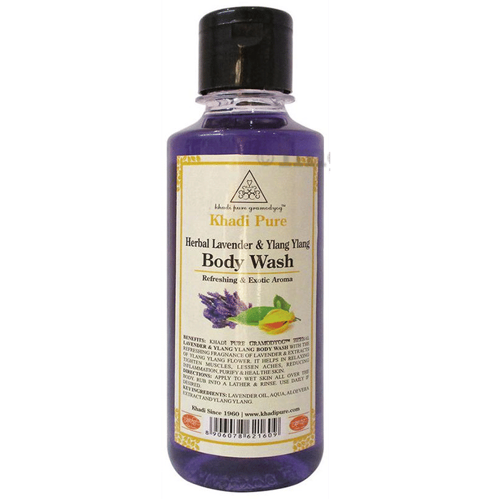 Khadi Pure Herbal Lavender & Ylang Ylang Body Wash Buy bottle of 210 ml Body Wash at best price