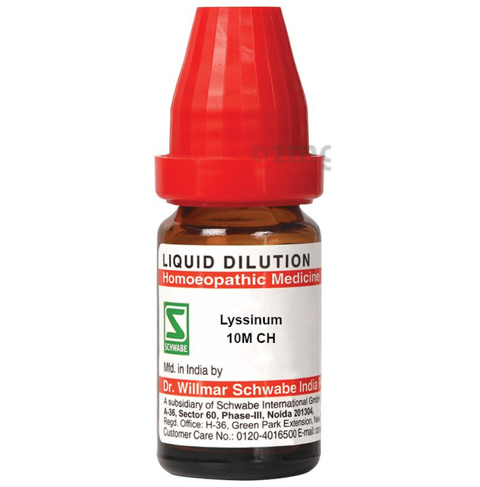 Dr Willmar Schwabe India Lyssinum Dilution 10M CH: Buy bottle of 10 ml ...