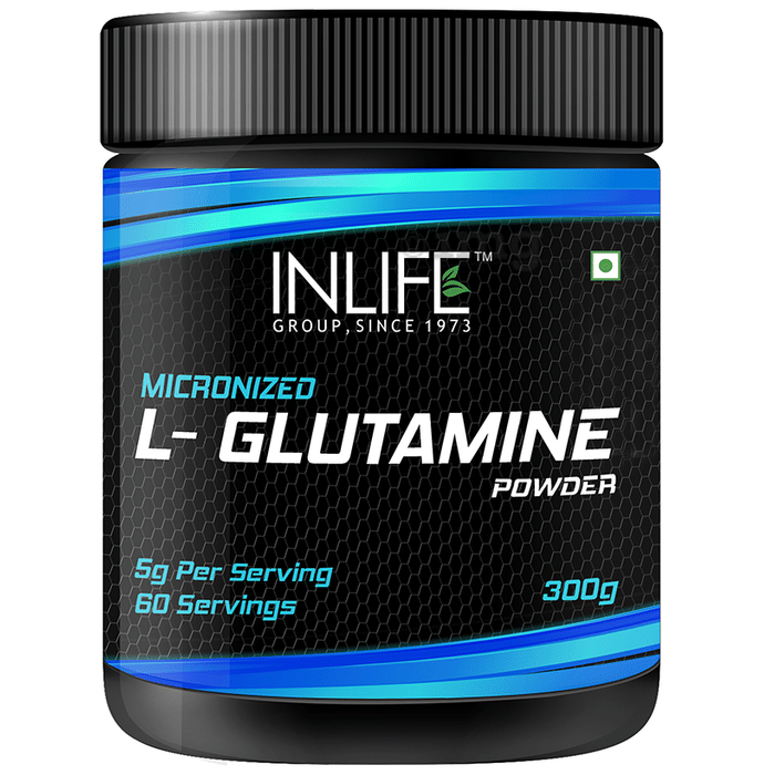 Inlife Micronized LGlutamine Powder Buy jar of 300 gm Powder at best