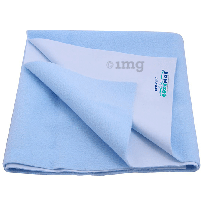 Newnik Cozymat, Dry Sheet (Size: 70cm X 50cm) Small Sky Blue