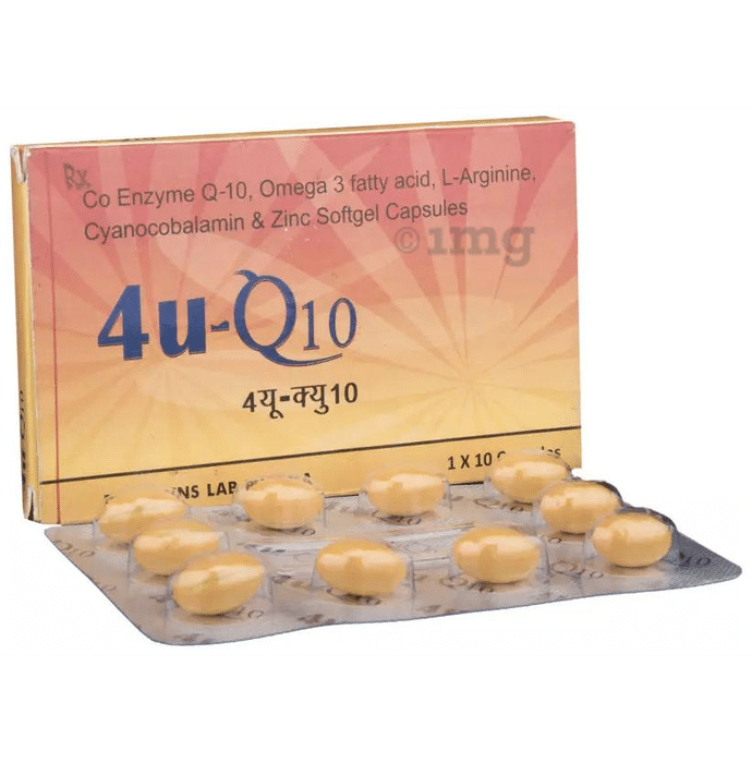 4U Q10 Gold Soft Gelatin Capsule
